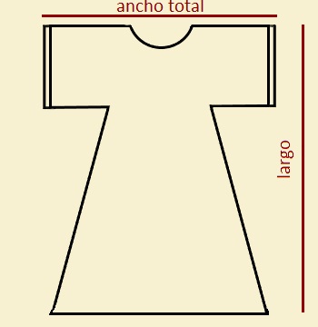 Grafico para medida de dalmatica